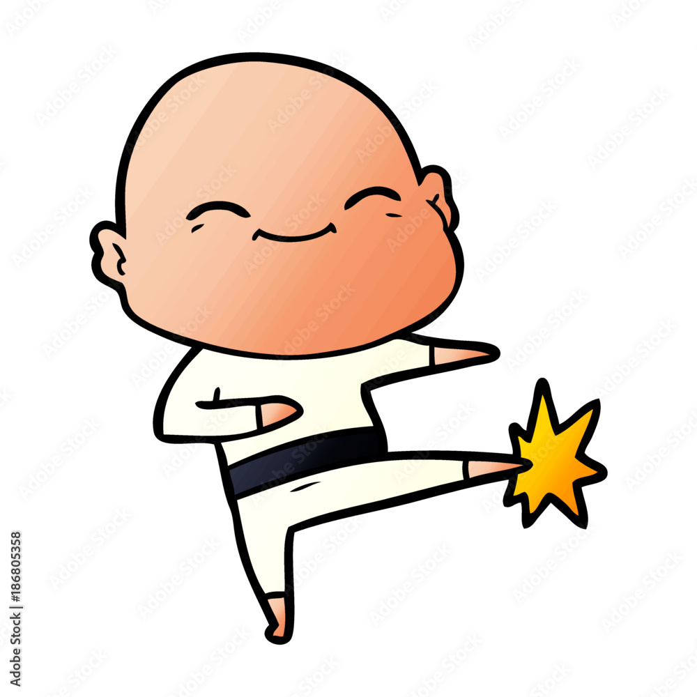 happy cartoon bald man happy cartoon bald man