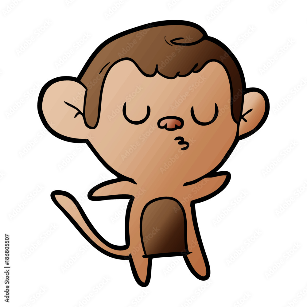 Obraz premium cartoon monkey