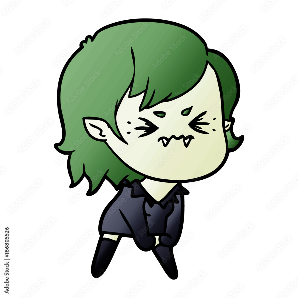 annoyed cartoon vampire girl annoyed cartoon vampire girl