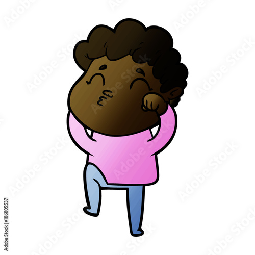 cartoon man pouting