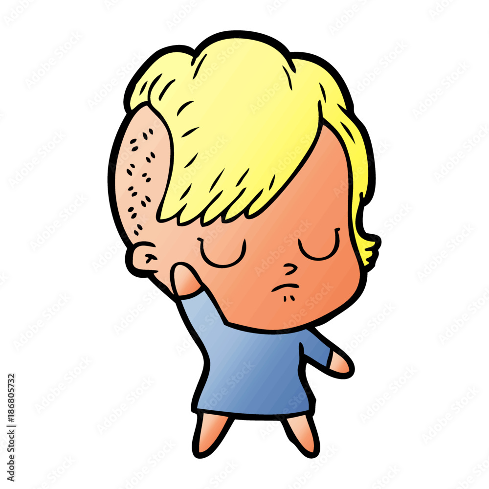 Fototapeta premium cartoon woman