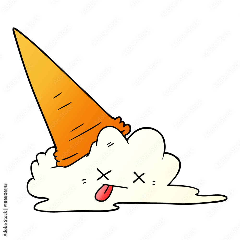splatted ice cream cartoon