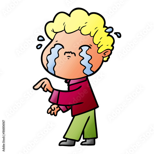 cartoon man crying