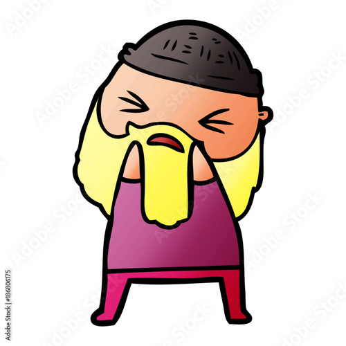 cartoon man with beard
