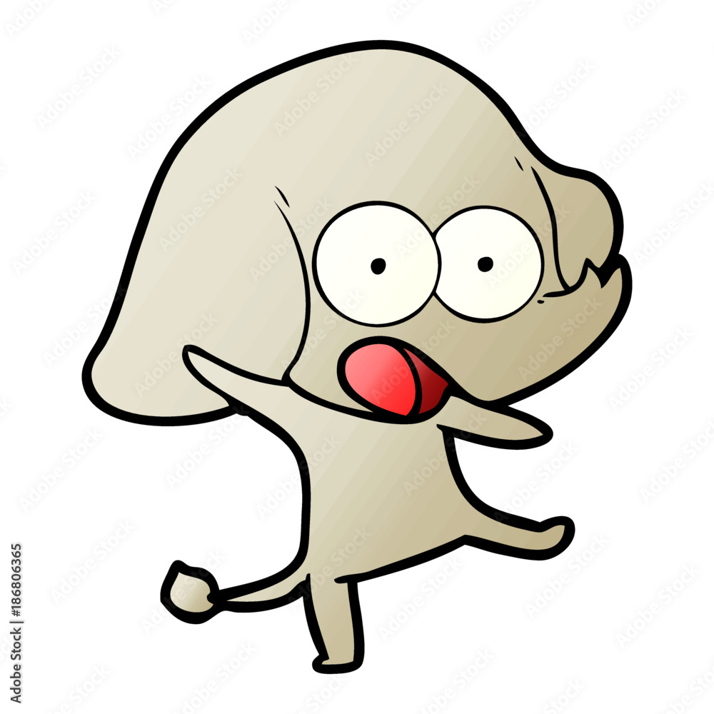 Obraz premium cute cartoon elephant