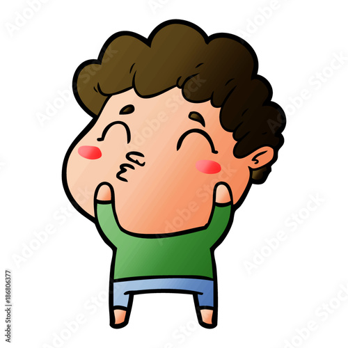 cartoon man pouting