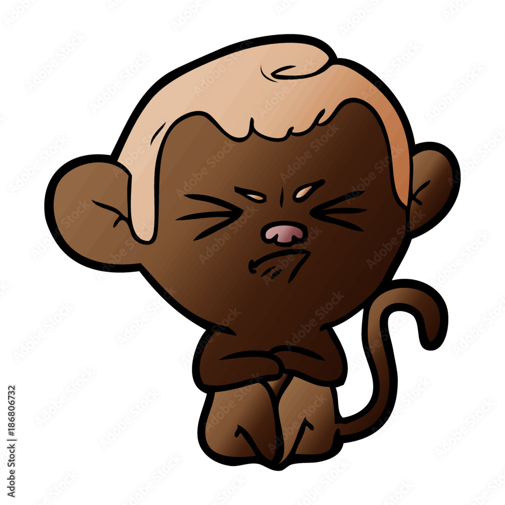 cartoon annoyed monkey cartoon annoyed monkey