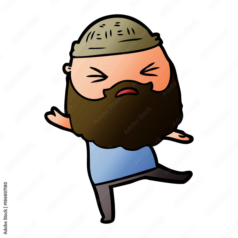 cartoon man with beard cartoon man with beard
