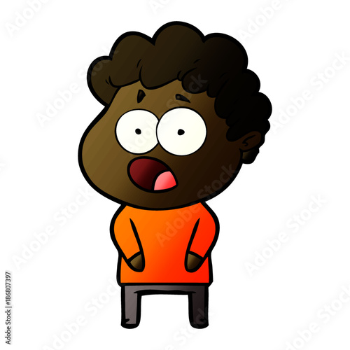 cartoon shocked man