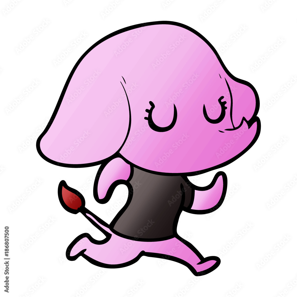 Obraz premium cute cartoon elephant