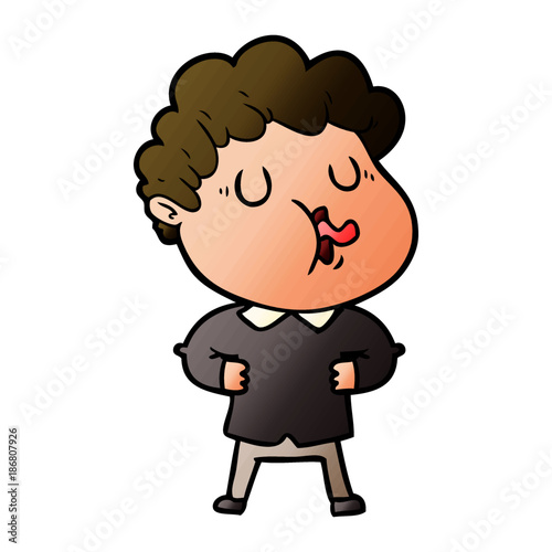 cartoon man singing