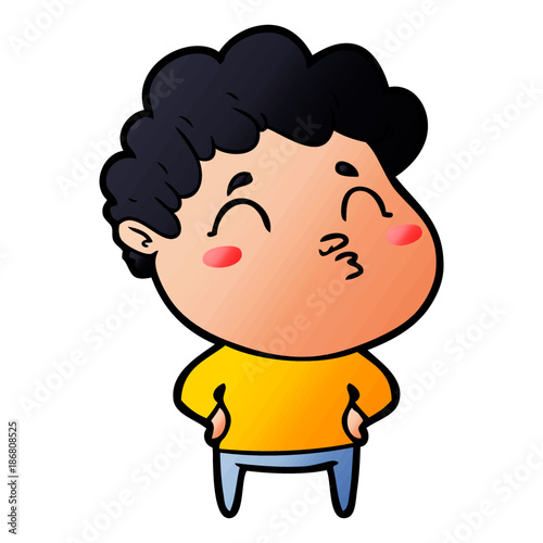cartoon man pouting