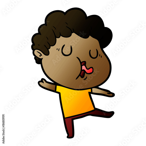cartoon man singing