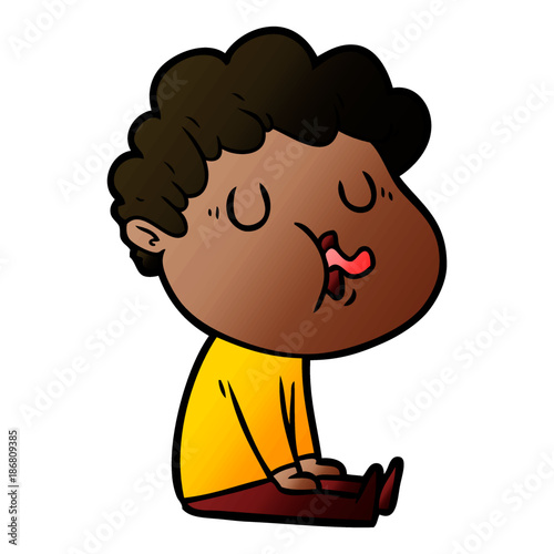 cartoon man singing