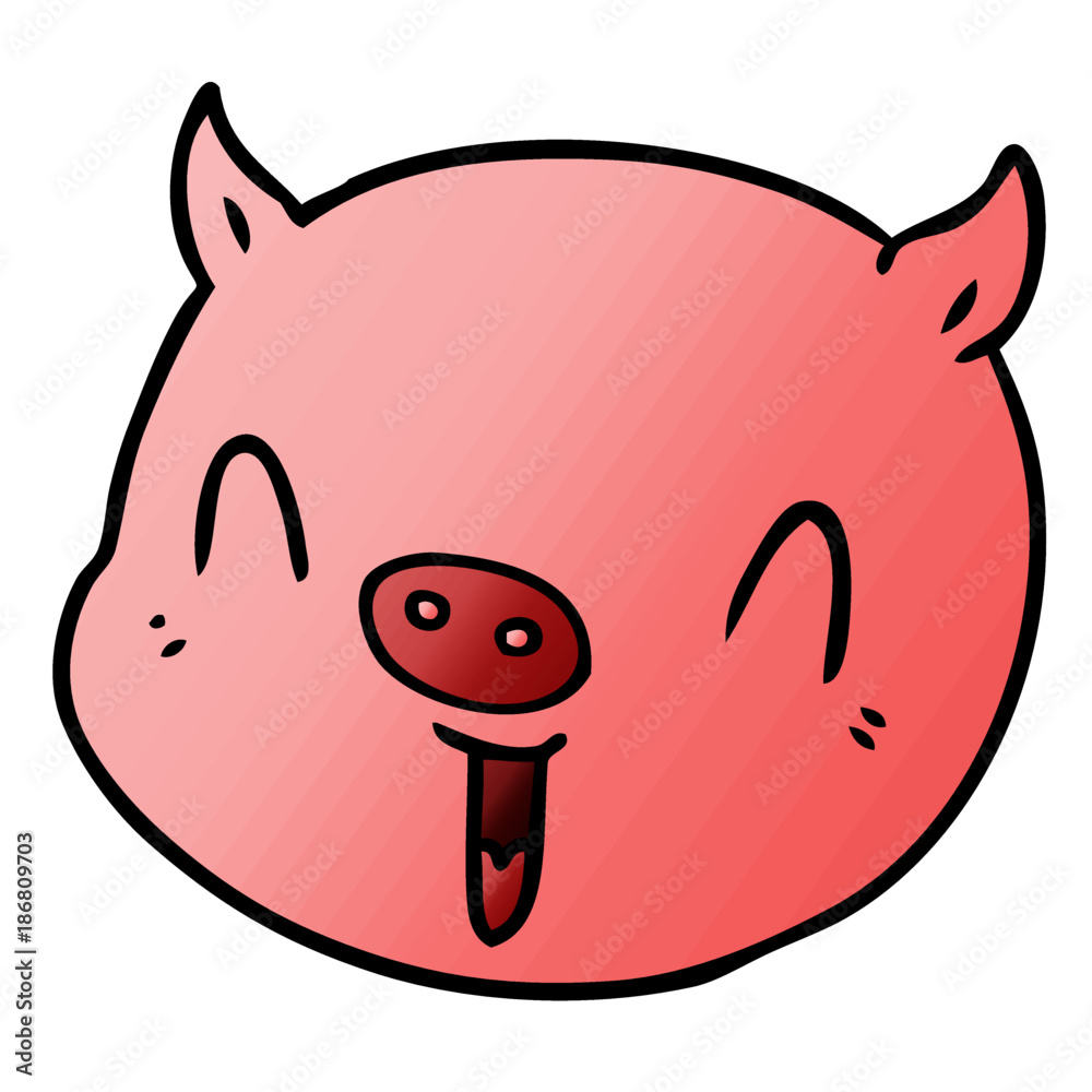 cartoon pig face Stock Vector | Adobe Stock