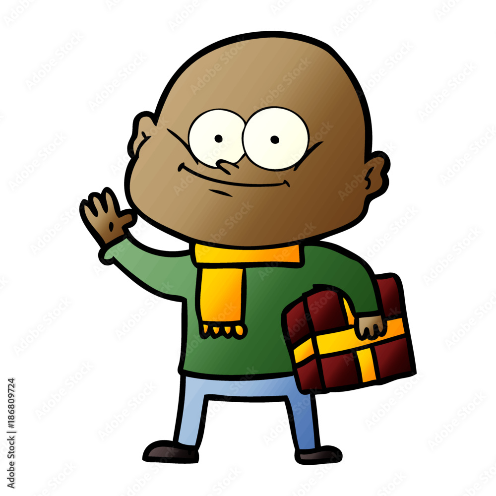 cartoon bald man staring cartoon bald man staring