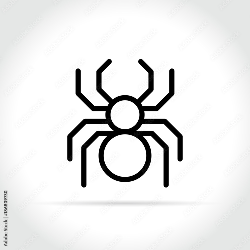 spider icon on white background spider icon on white background