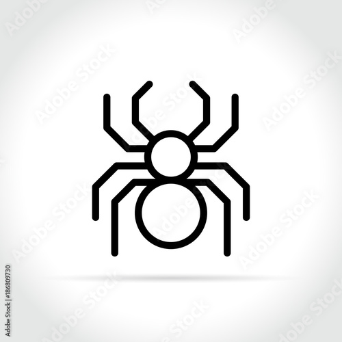 spider icon on white background
