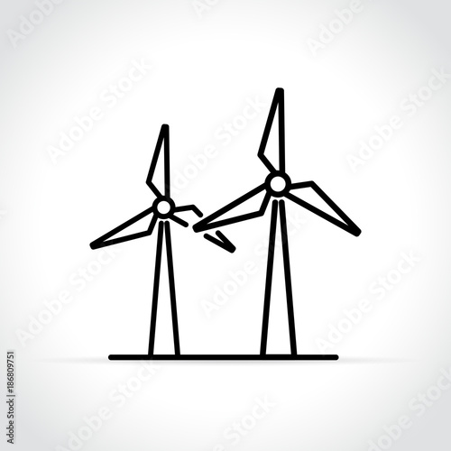 wind generator icon on white background