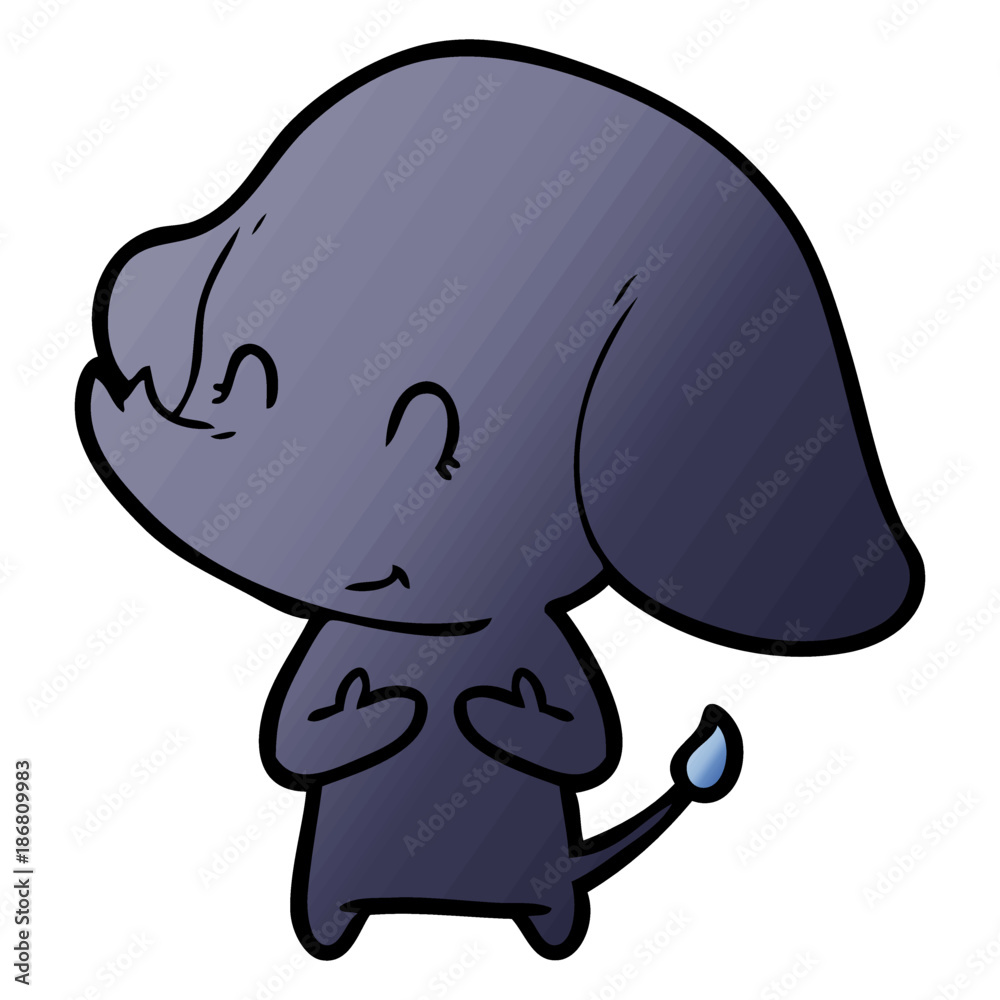 Obraz premium cute cartoon elephant