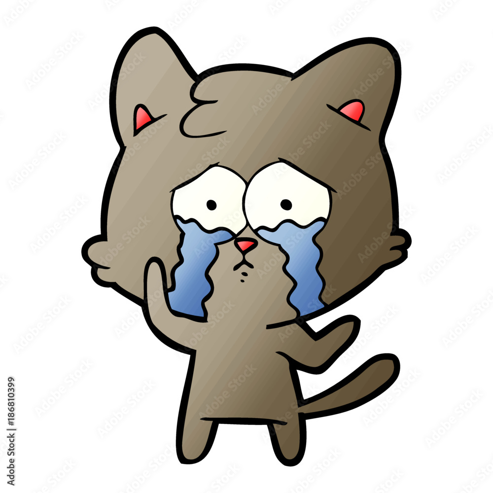 cartoon crying cat cartoon crying cat