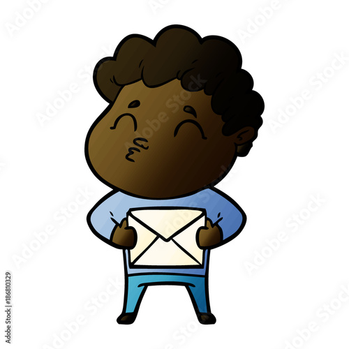 cartoon man pouting