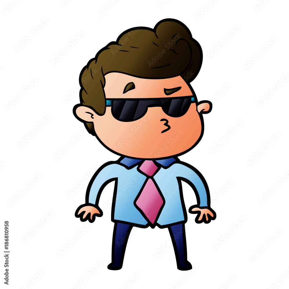 cartoon cool guy