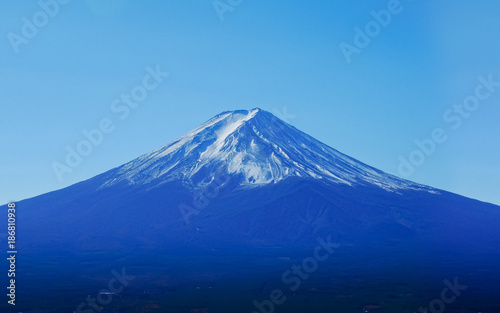 blue sky fuji mountain