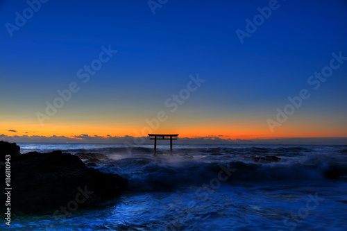 大洗海岸の夜明け © T.Hasebe