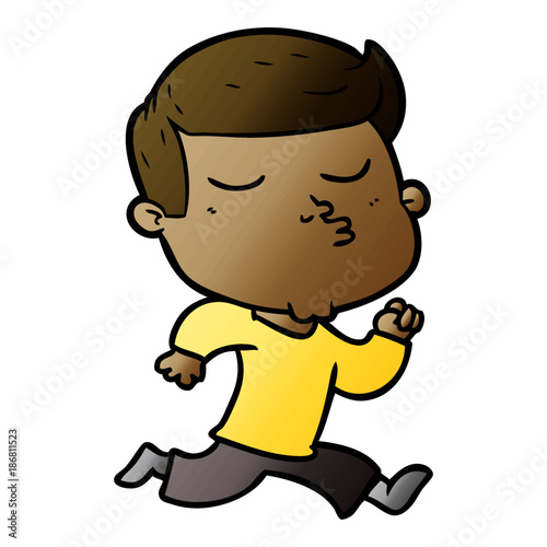 cartoon model guy pouting