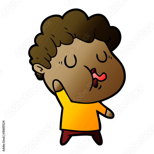 cartoon man singing