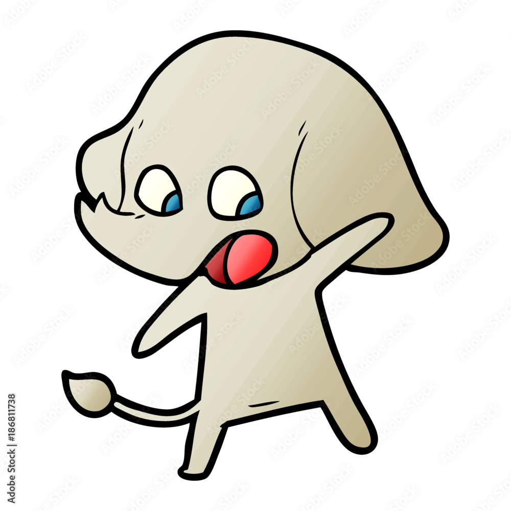 Fototapeta premium cute cartoon elephant
