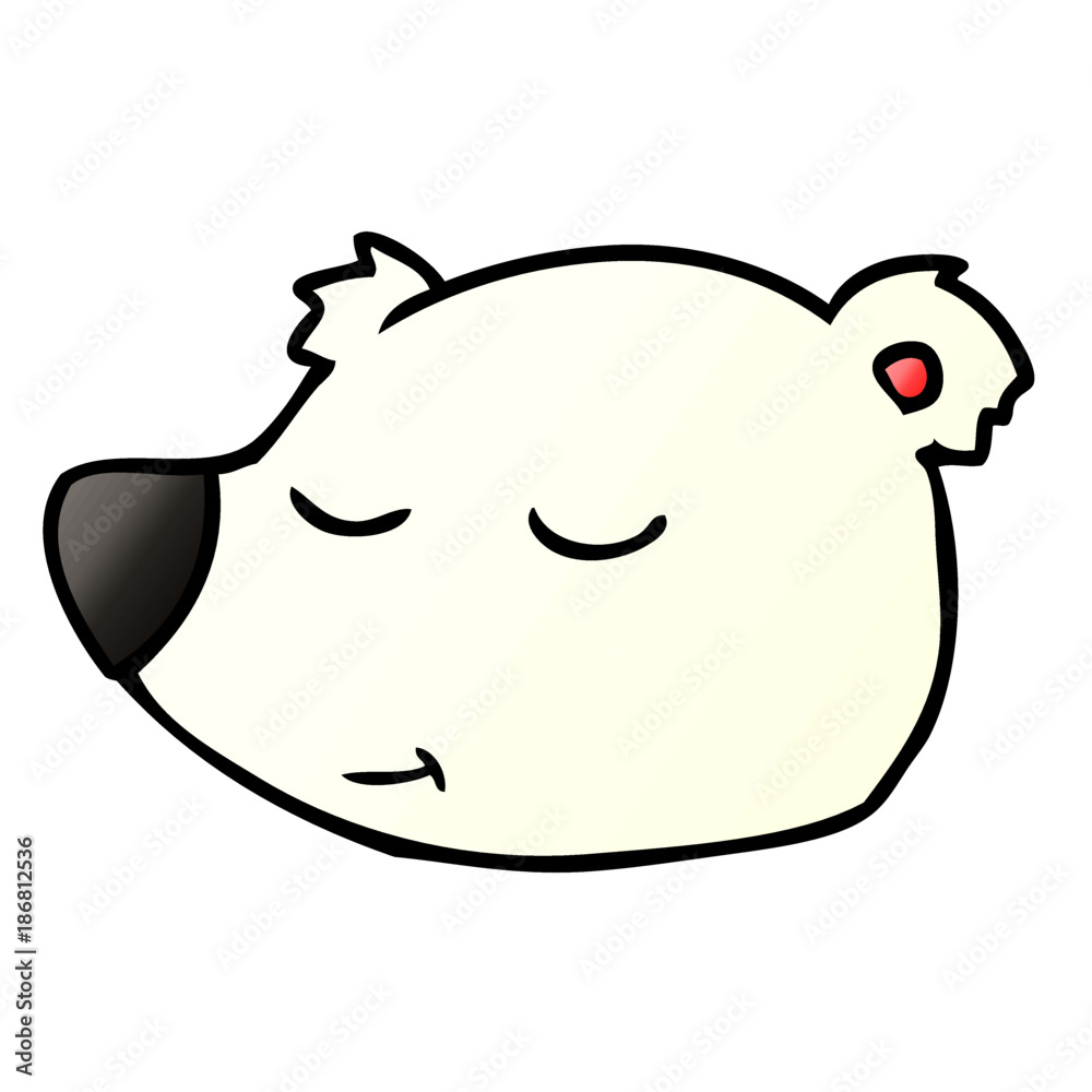 cartoon polar bear face