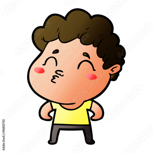cartoon man pouting
