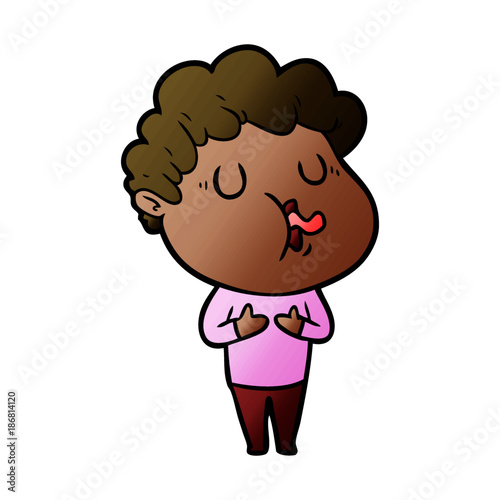 cartoon man singing