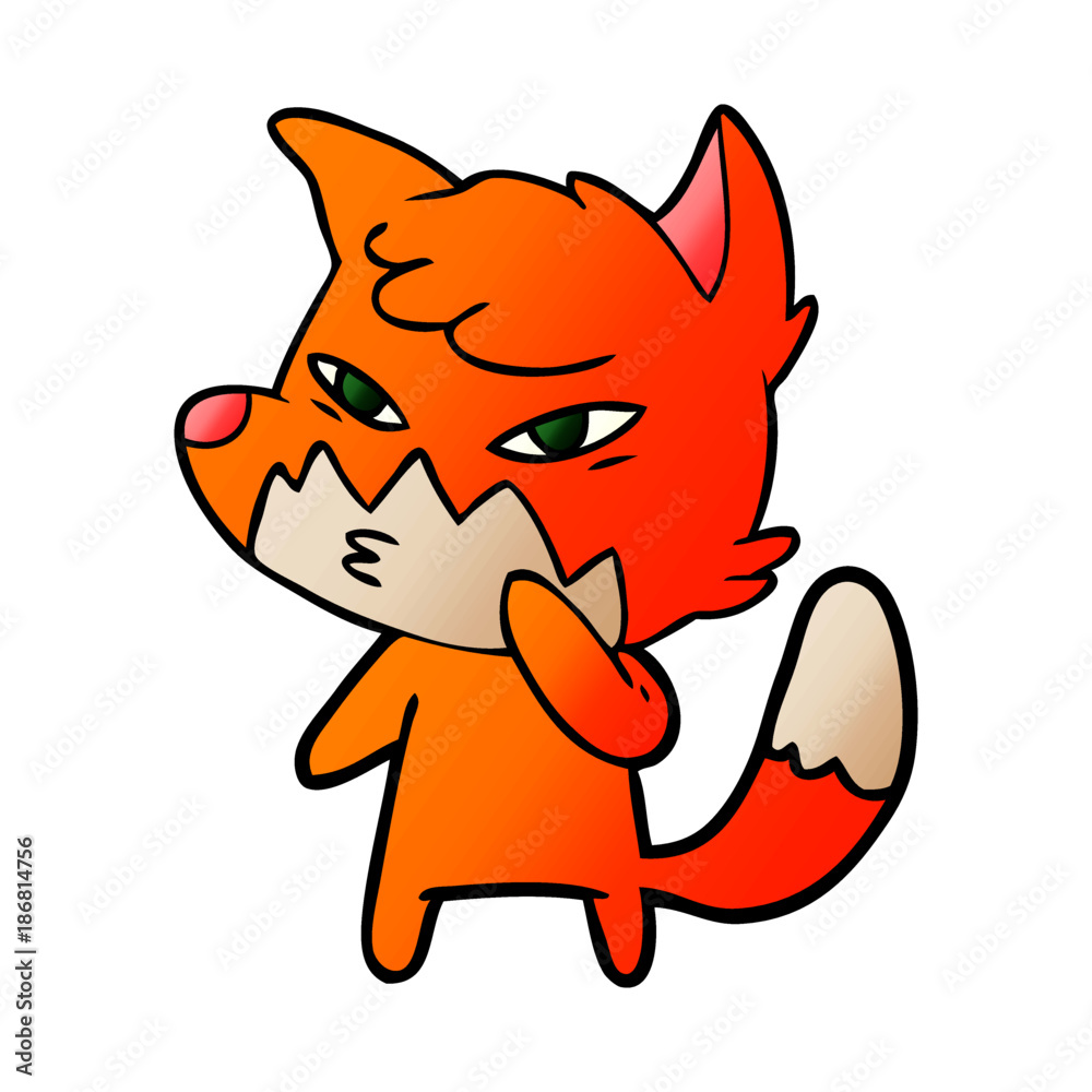clever cartoon fox clever cartoon fox