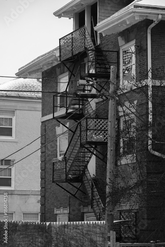 Big building on a street of Madison, Wisconsin photo