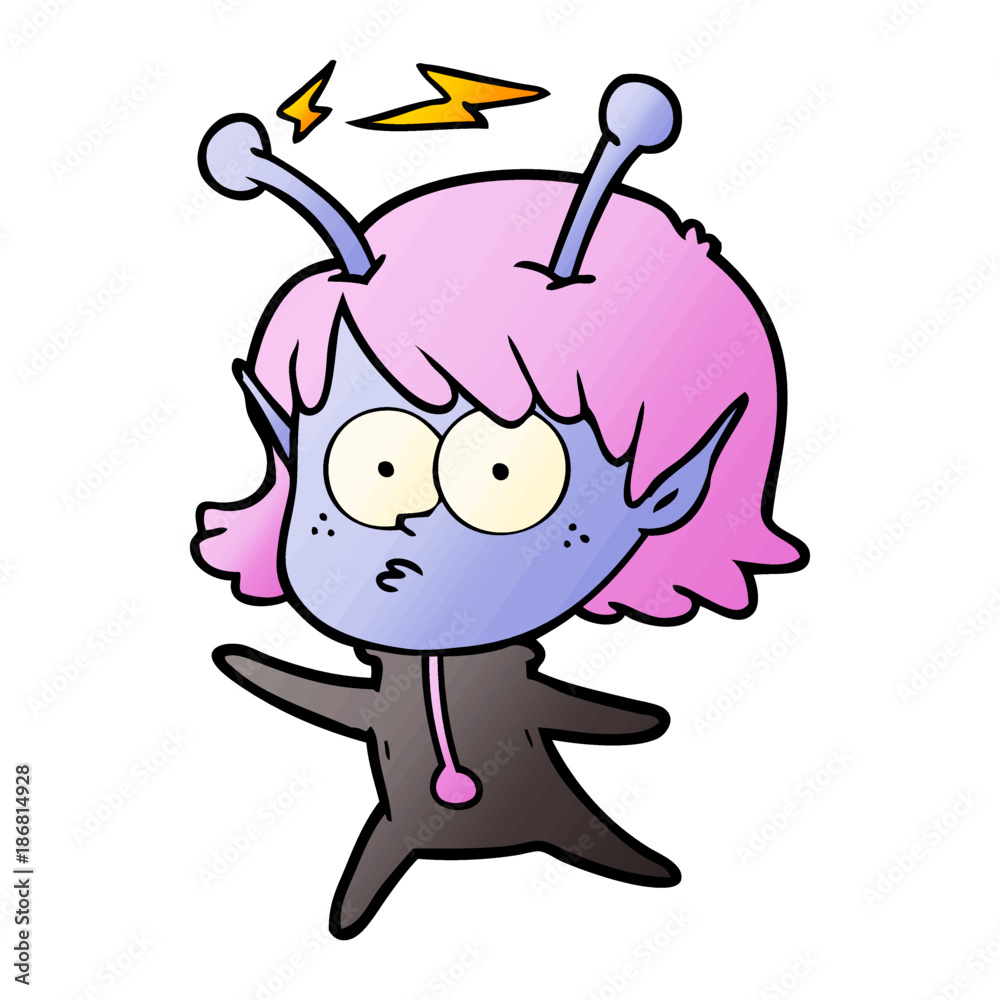 cartoon alien girl cartoon alien girl