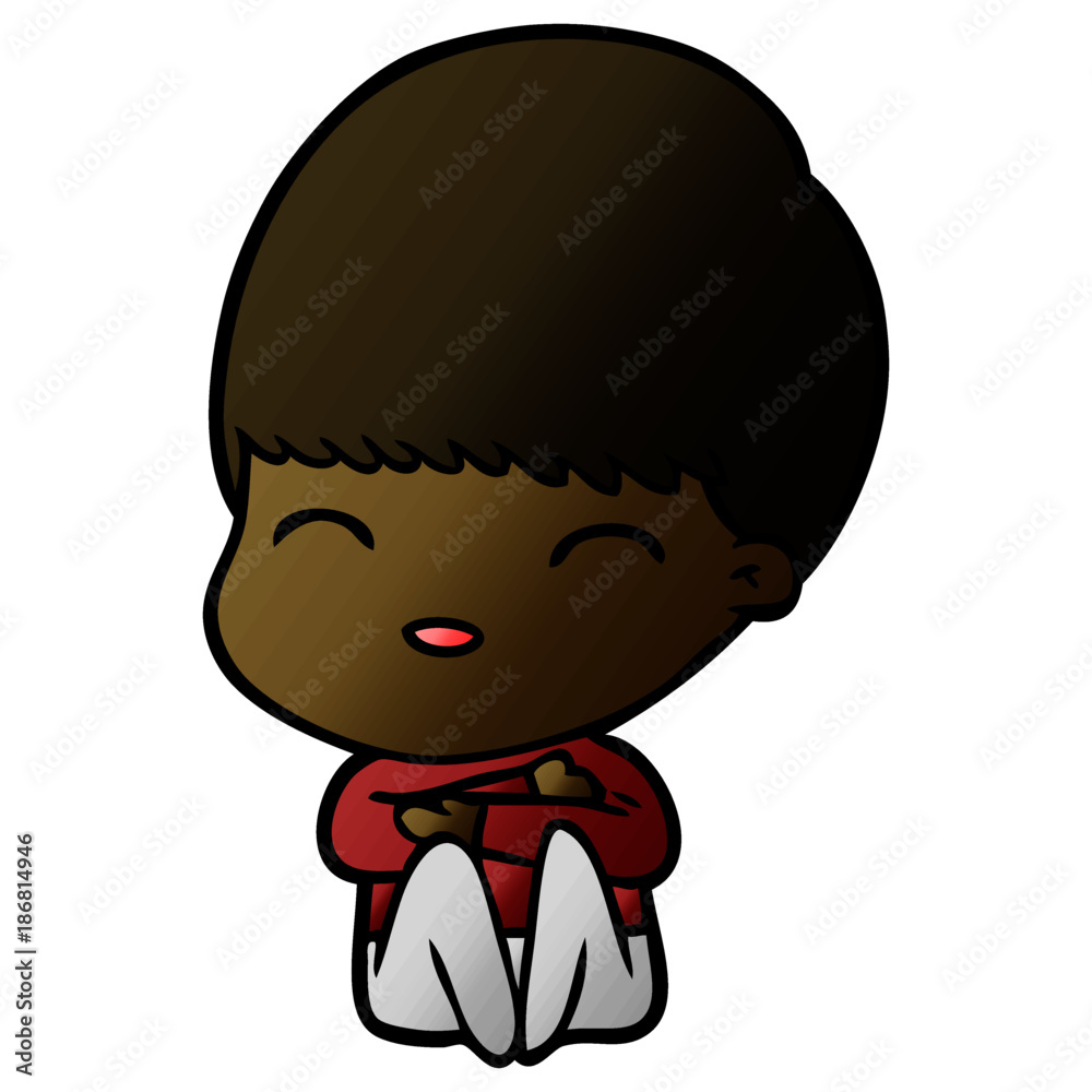 Obraz premium happy cartoon boy