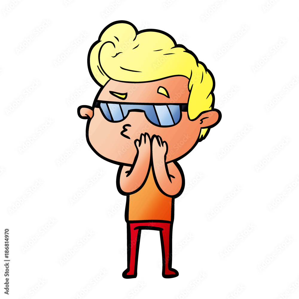 cartoon cool guy