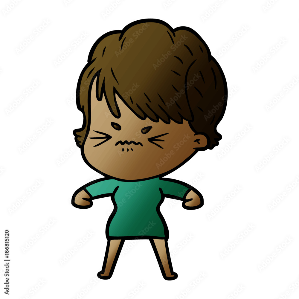cartoon frustrated woman cartoon frustrated woman