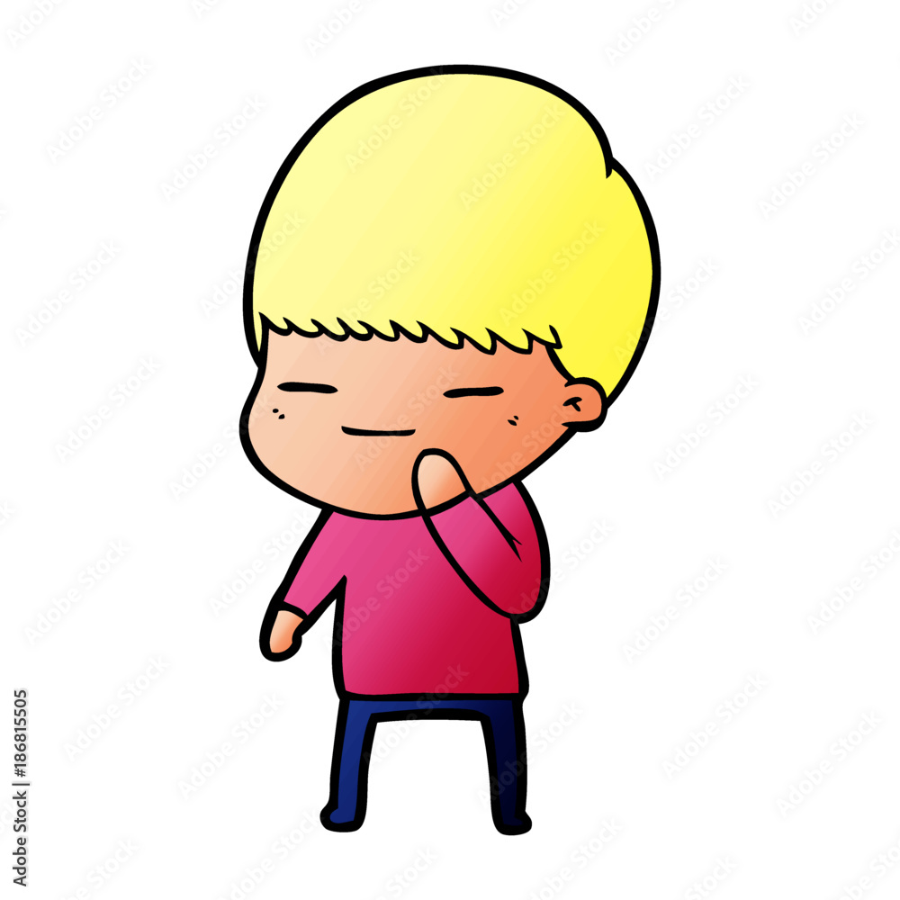 cartoon smug boy cartoon smug boy