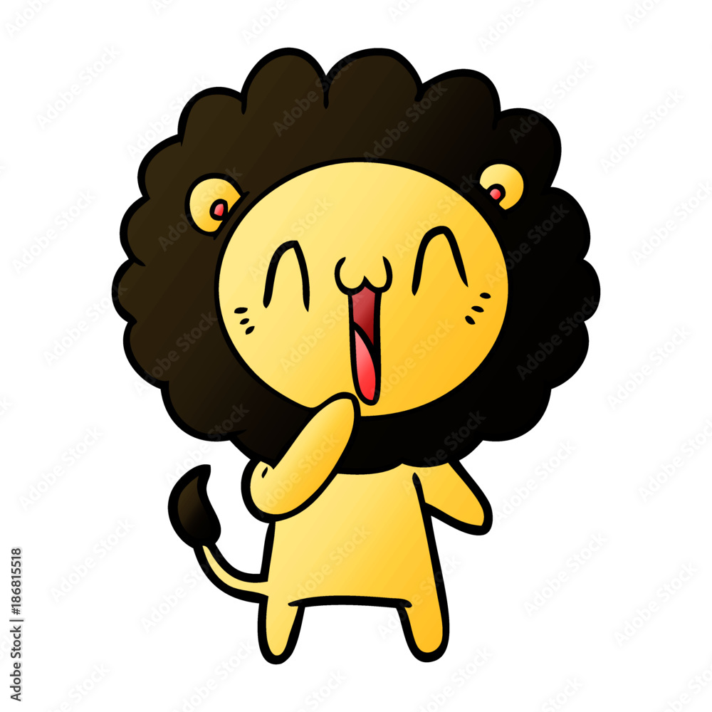 happy cartoon lion happy cartoon lion