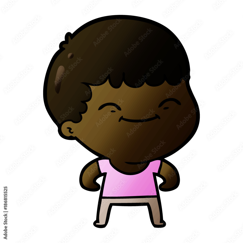 cartoon happy boy