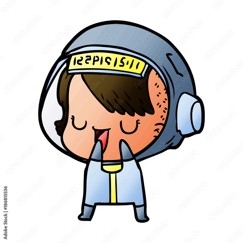 cartoon astronaut woman cartoon astronaut woman
