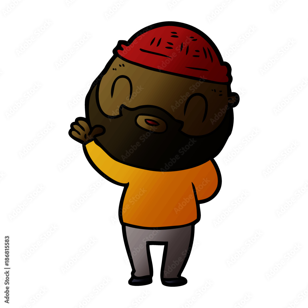 cartoon bearded man