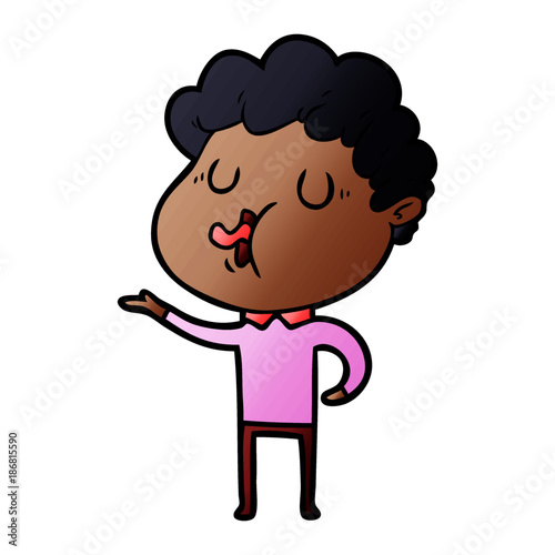cartoon man singing