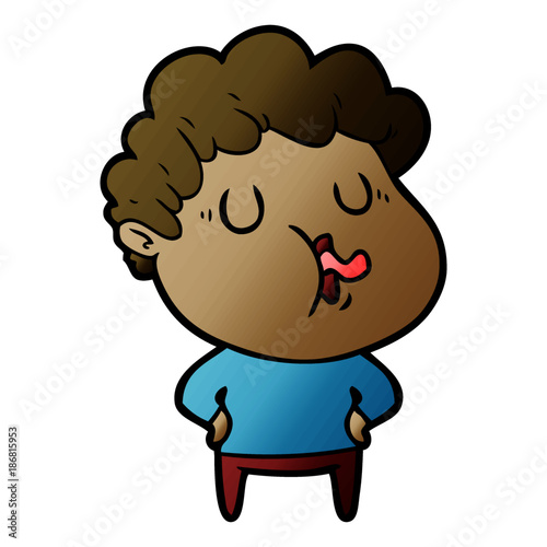 cartoon man singing