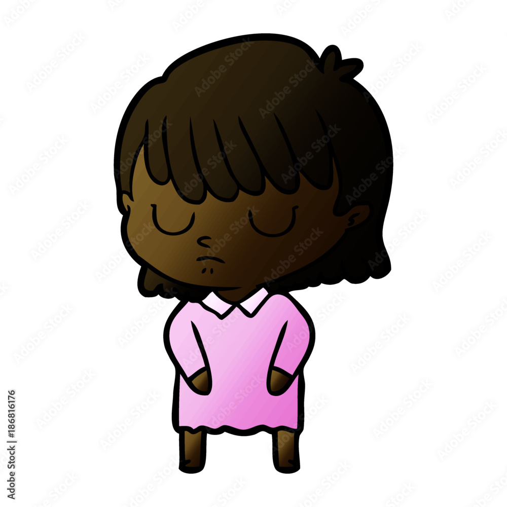 Fototapeta premium cartoon woman