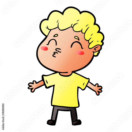 cartoon man pouting